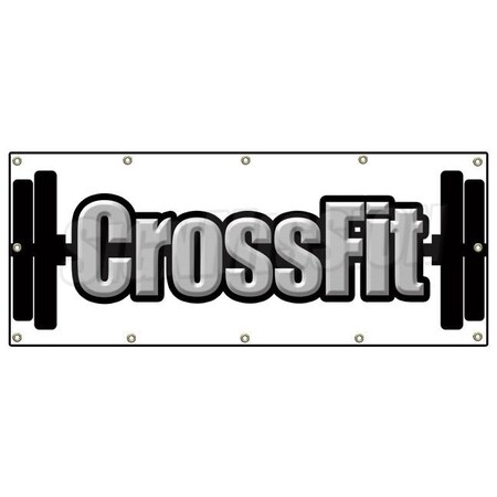 Signmission CROSSFIT BANNER SIGN core strength conditioning nutrition exercise gym B-120 Crossfit